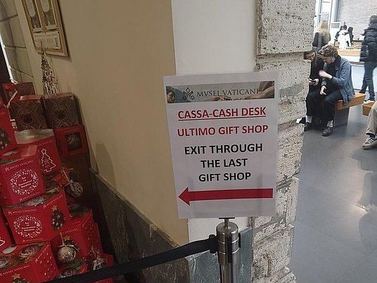 Wegweiser in den vatikanischen Museen